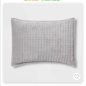 Threshold Velvet standard Sham Grey